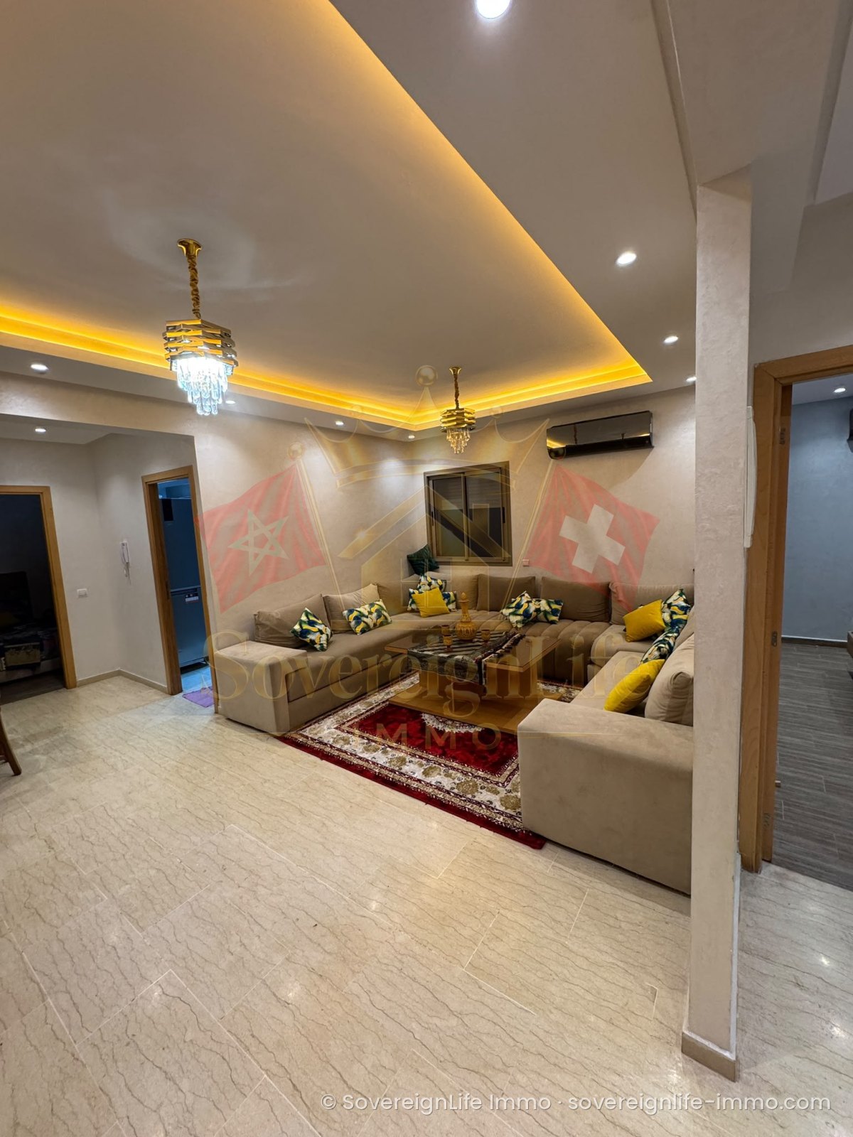 Furnished 2-bedroom apartment – Secure residence with pool – Les Palmiers de Targa