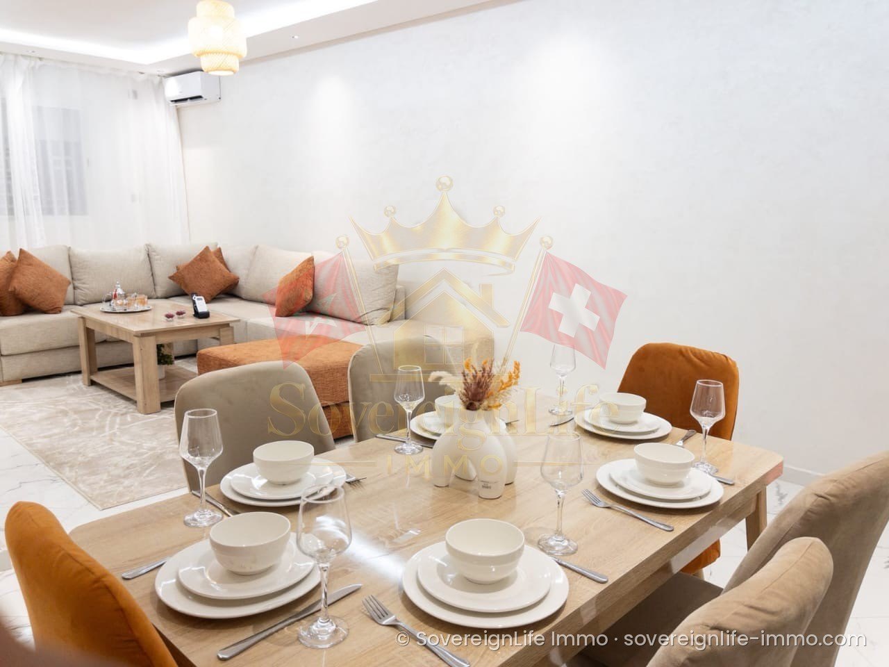 Appartement meublé 3 chambres avec ascenseur – Résidence Les Jardins de Chrifia — photo 4