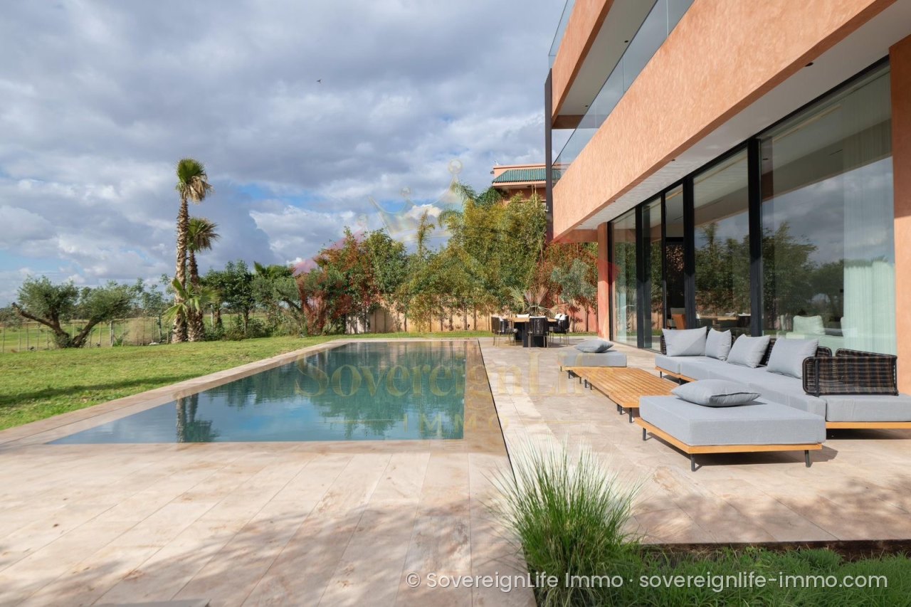 Villa d'exception 4 façades à louer, 662 m², spa et piscine chauffée – Argan Golf Resort, Marrakech — تصويرة 2