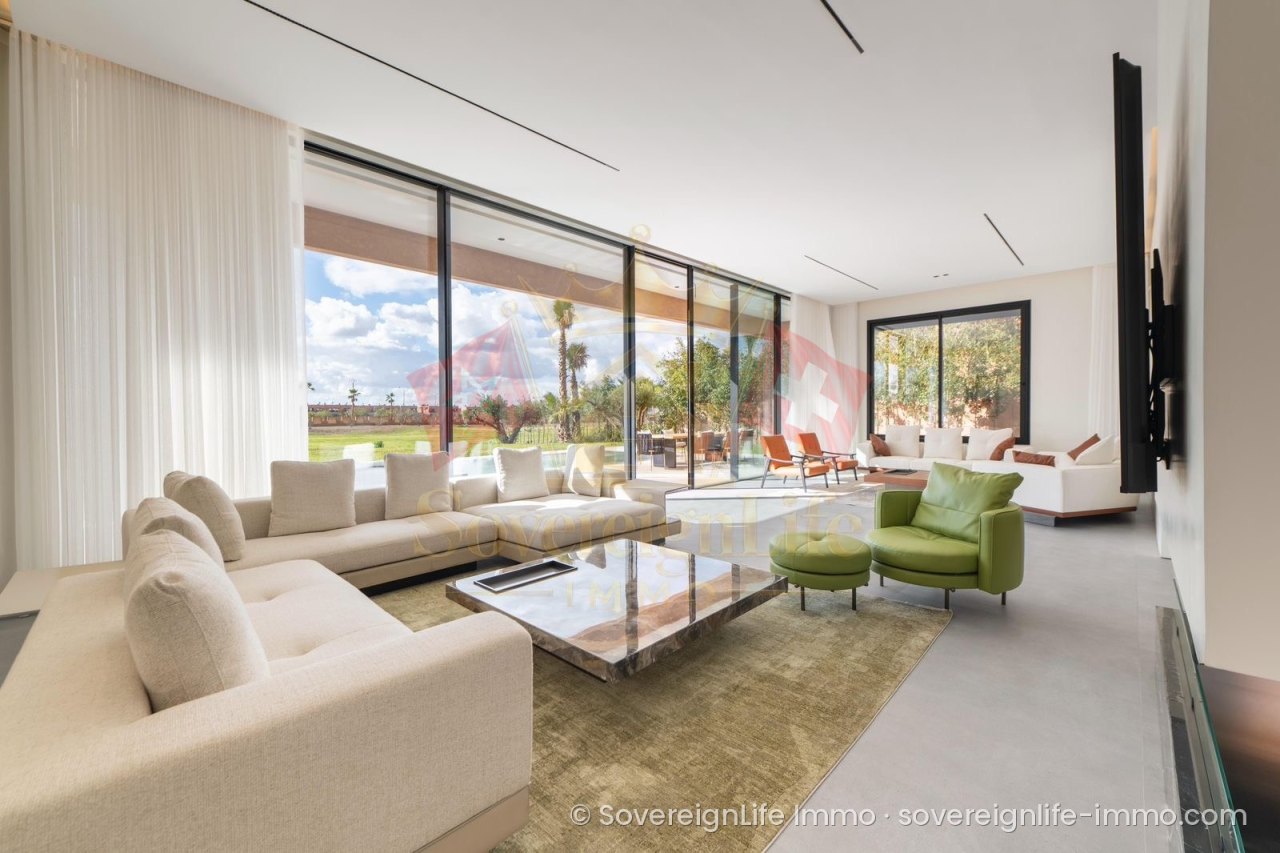 Villa d'exception 4 façades à louer, 662 m², spa et piscine chauffée – Argan Golf Resort, Marrakech — تصويرة 3