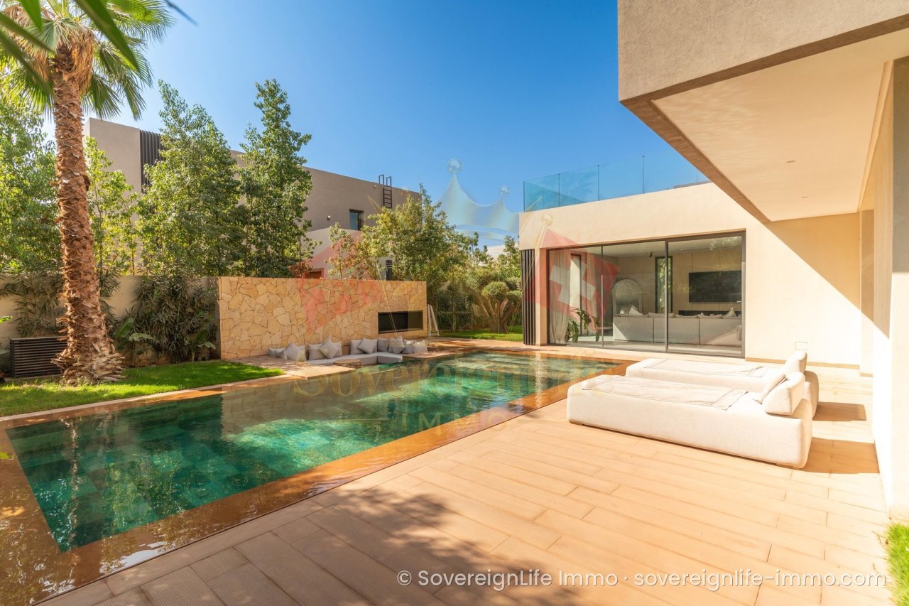 Architect-designed 5-suite villa with pool – Safir complex, Route Mohammed VI, Marrakech — photo 4