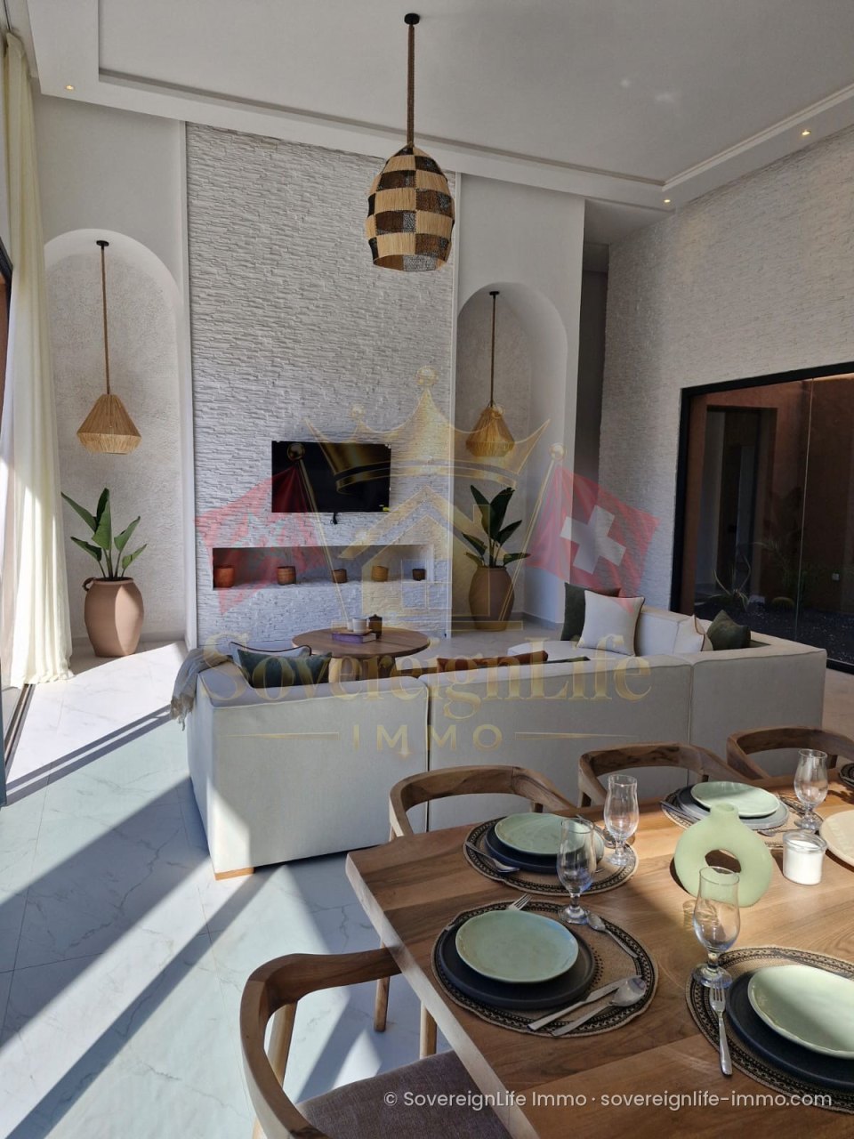 Villa de plain-pied 4 suites avec piscine sur 1 000 m² – Route d'Amizmiz, Marrakech — تصويرة 3